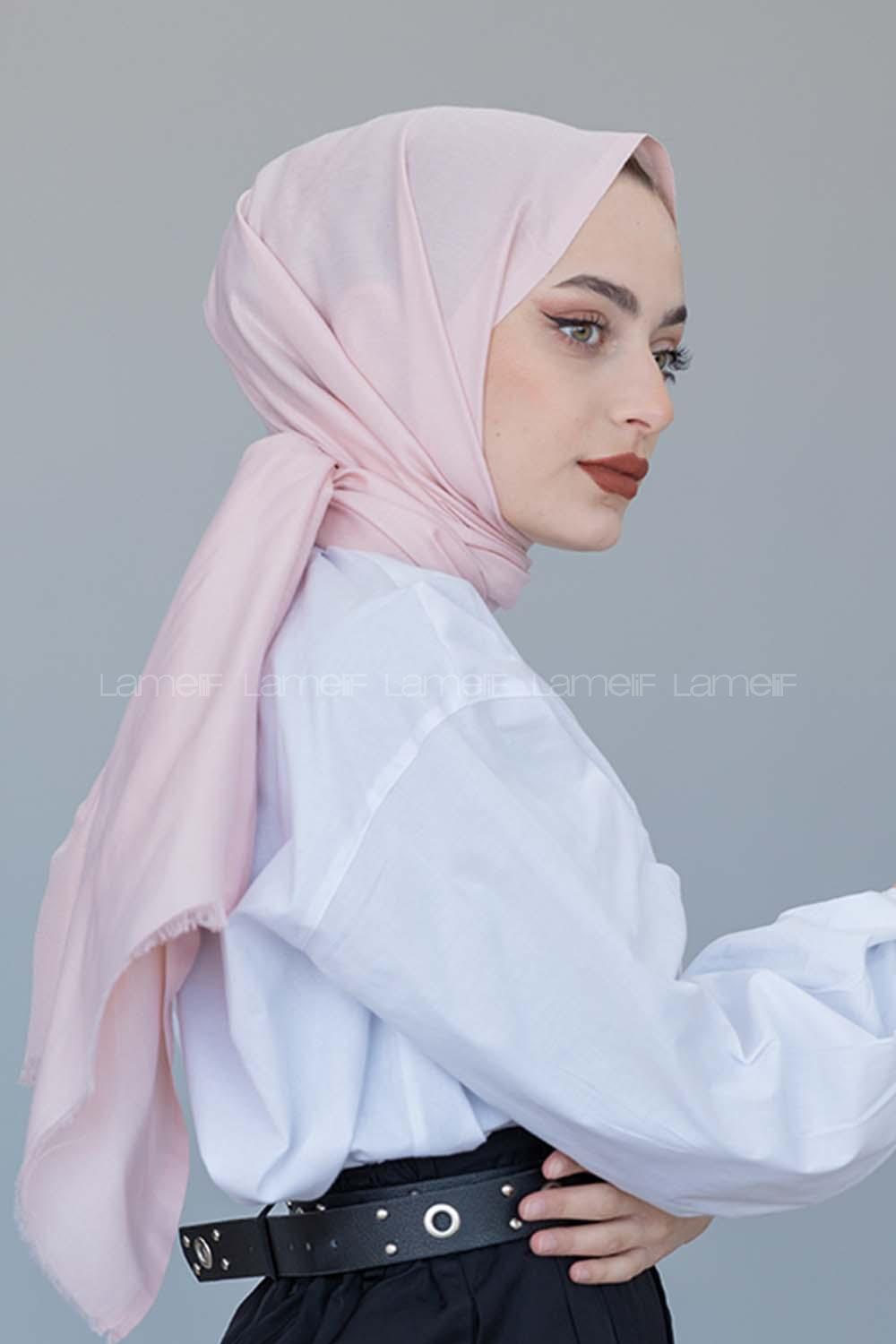 Modalamelif Pudra Keten Pamuk Şal