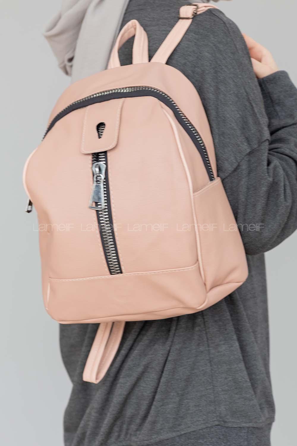 Modalamelif Fermur Detaylı Sırt çantası Pudra