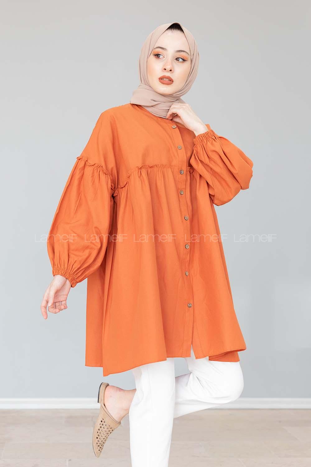 Modalamelif Hakim Yaka Gömlek Kiremit