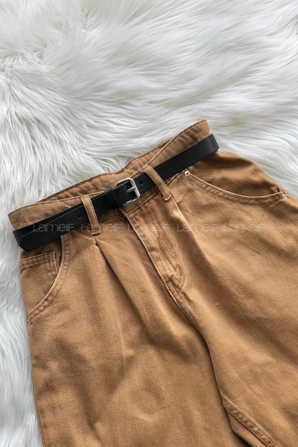 Modalamelif Küçük Kare Toka Gümüş Kemer Siyah