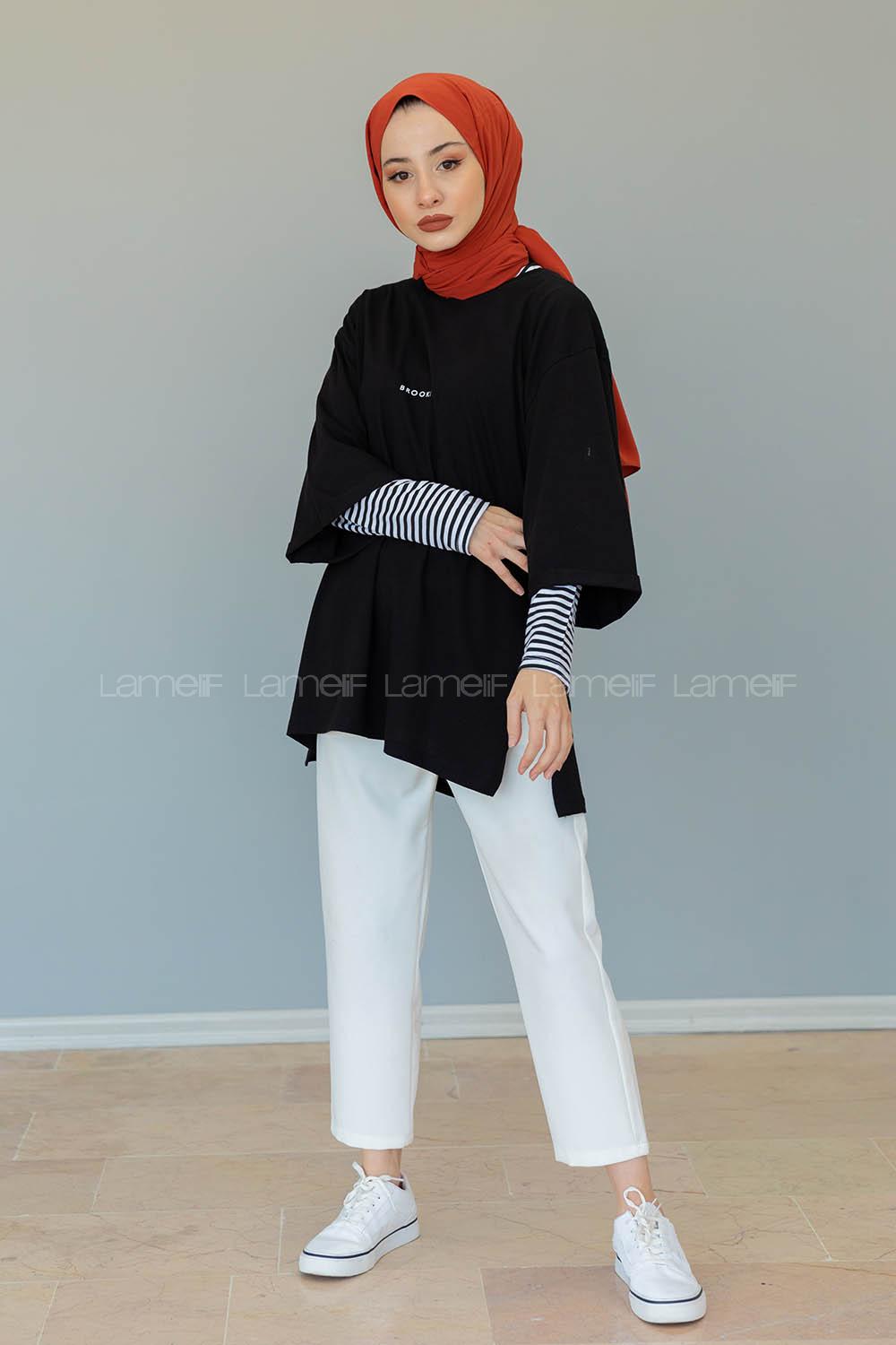 Modalamelif Brooklyn Baskılı T-Shirt  Siyah