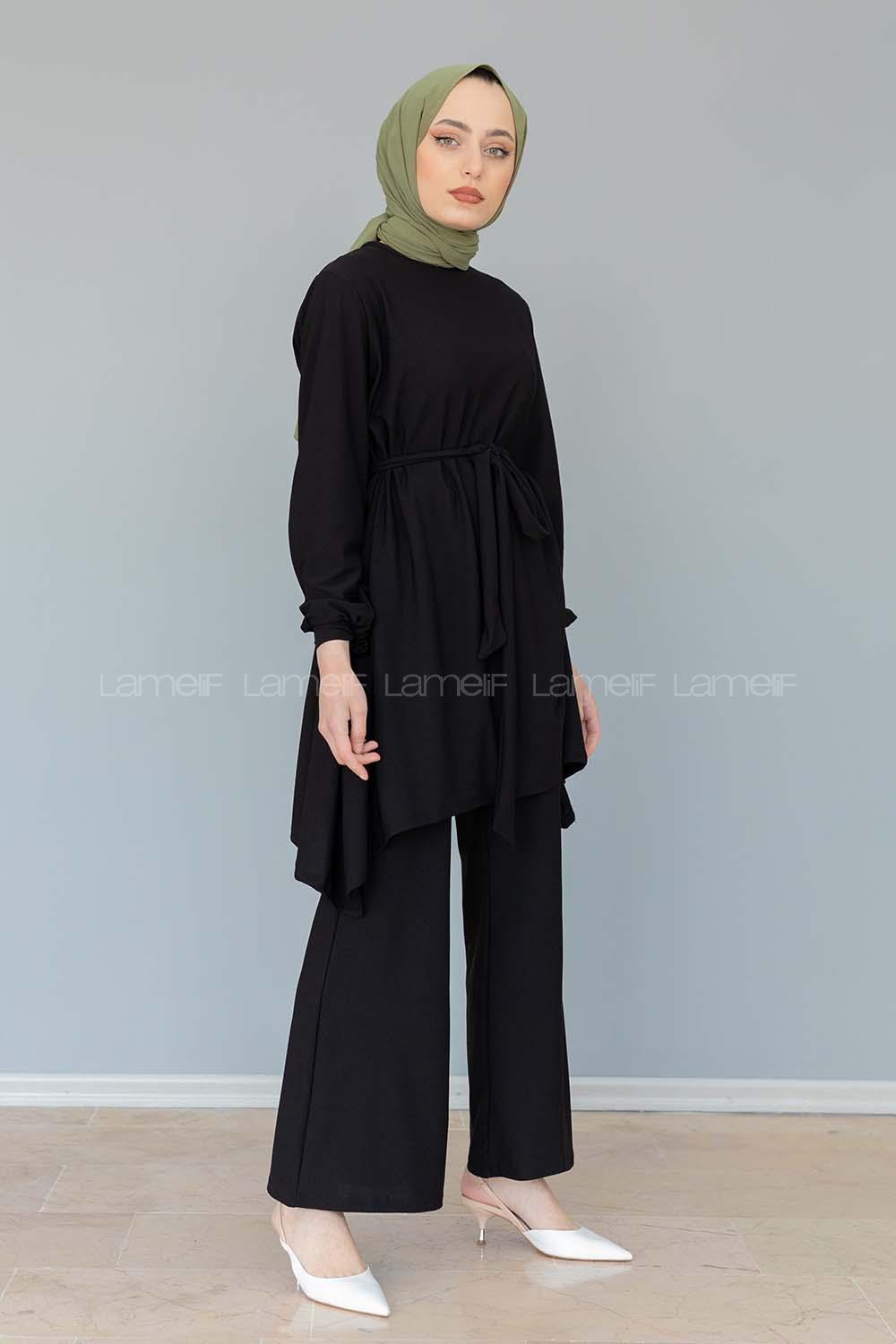 Modalamelif Kol Bağlamalı İspanyol Takım Siyah