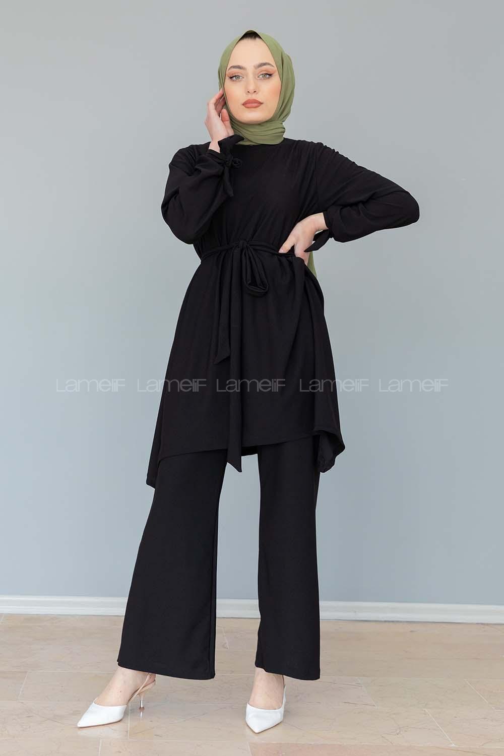 Modalamelif Kol Bağlamalı İspanyol Takım Siyah