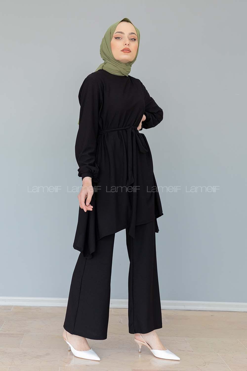 Modalamelif Kol Bağlamalı İspanyol Takım Siyah