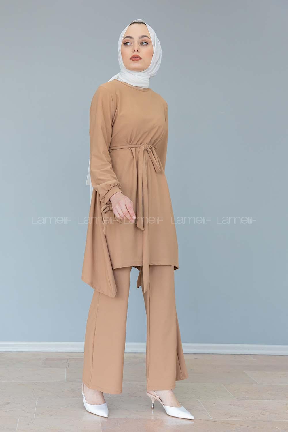 Modalamelif Kol Bağlamalı İspanyol Takım Sütlü Kahve