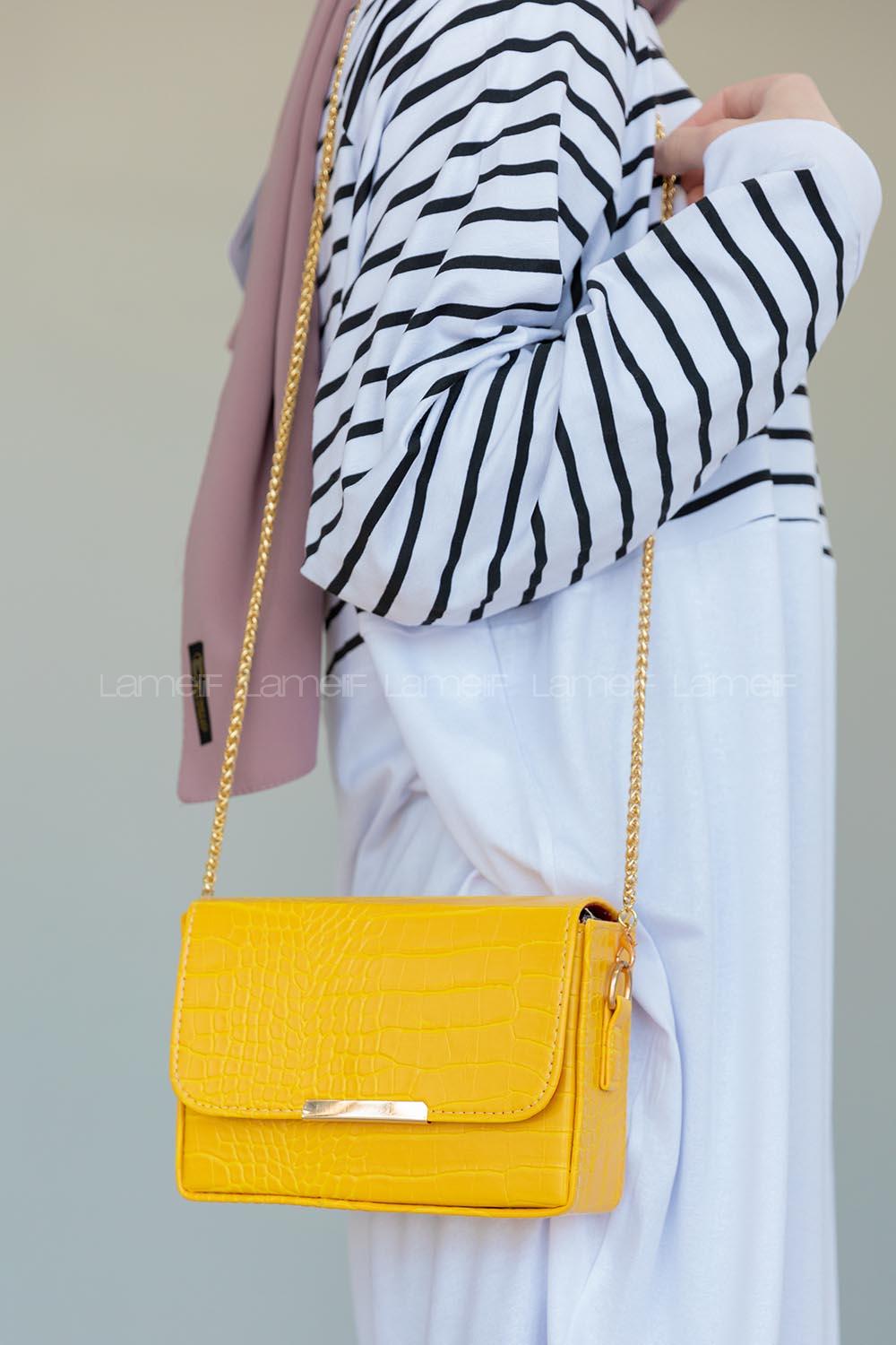 Modalamelif  Kutu Çanta Sarı