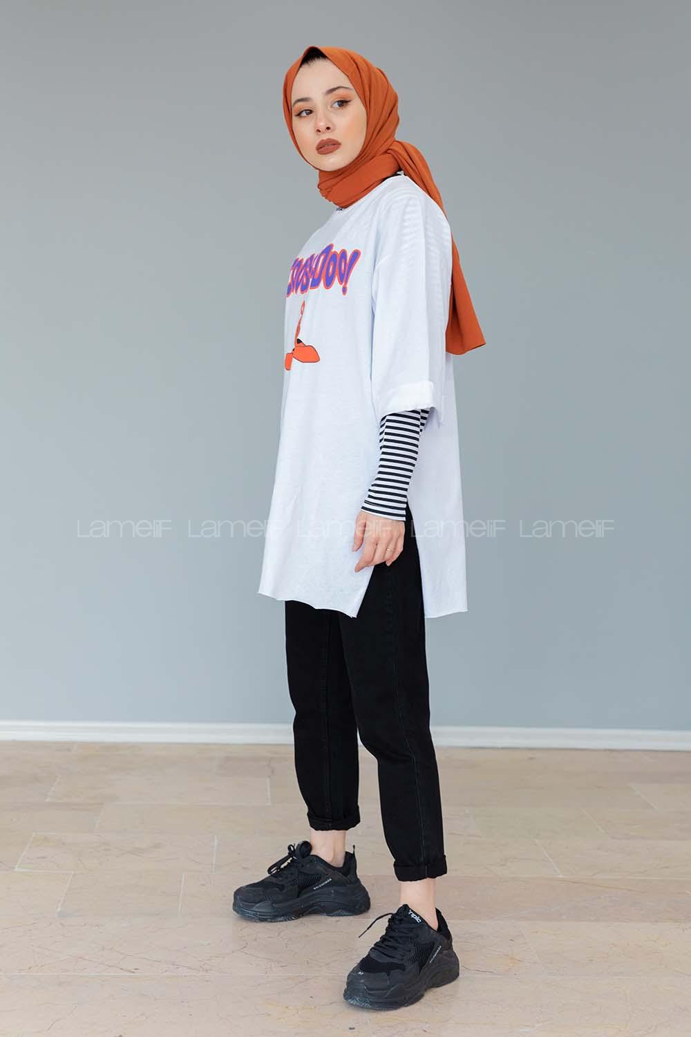 Modalamelif Scooby-doo T-shirt Beyaz