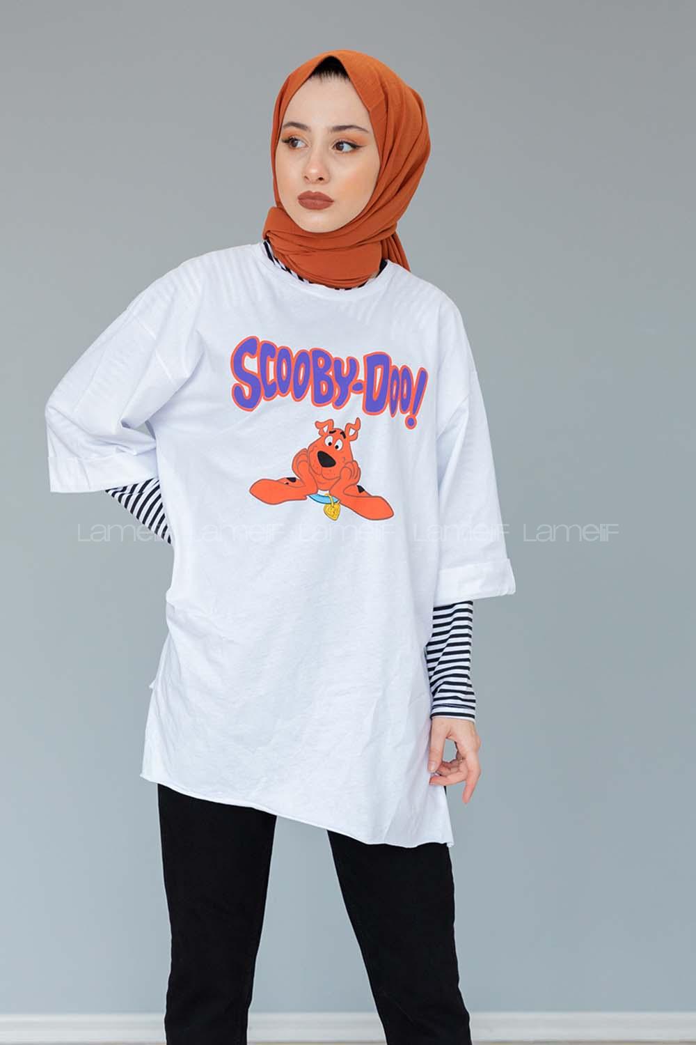 Modalamelif Scooby-doo T-shirt Beyaz