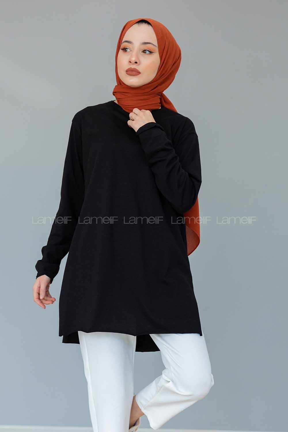 Modalamelif Uzun Kollu İçlik Siyah