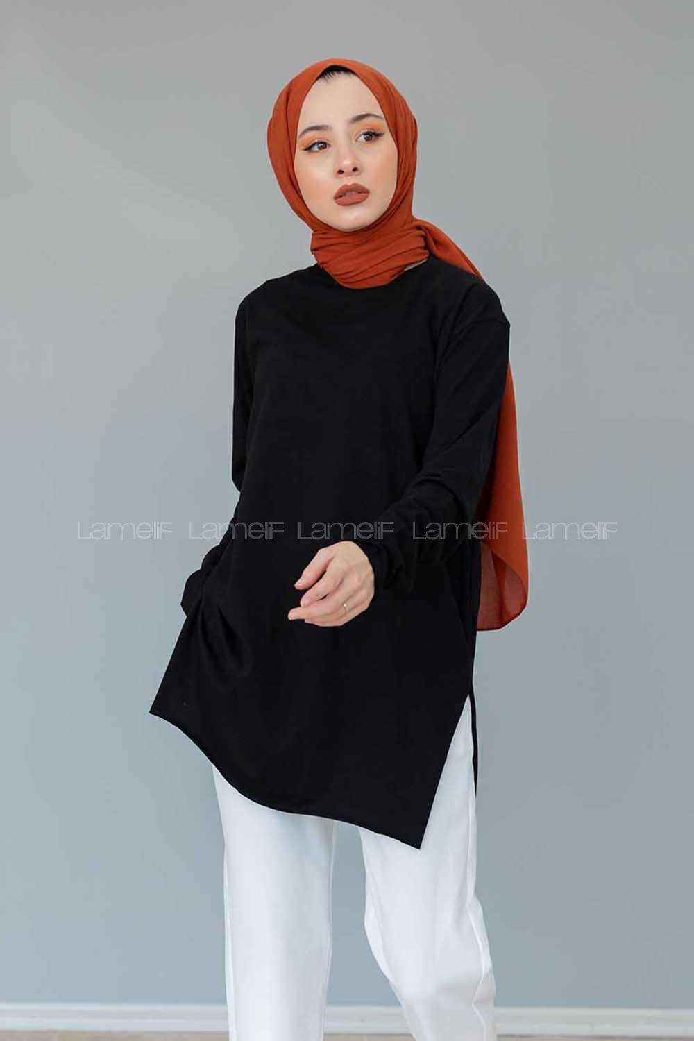 Modalamelif Uzun Kollu İçlik Siyah