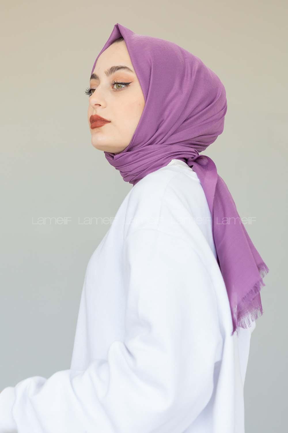 Modalamelif Violet İnce Keten Şal