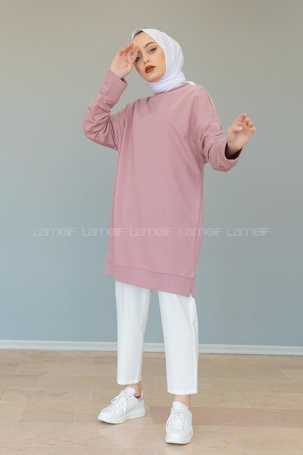 Modalamelifi Düz  Celina Tunik Gül