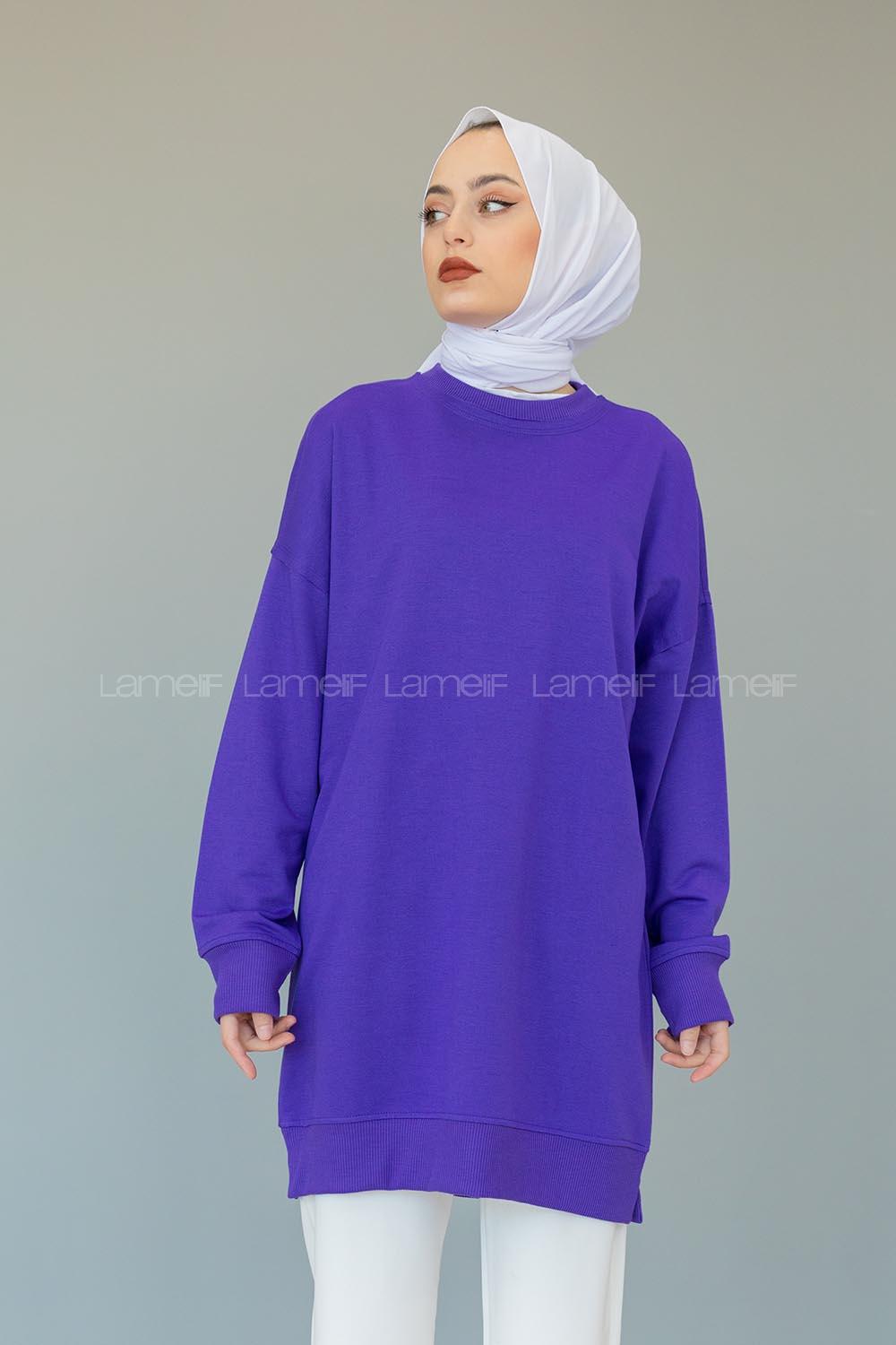 Modalamelifi Düz  Celina Tunik Mor