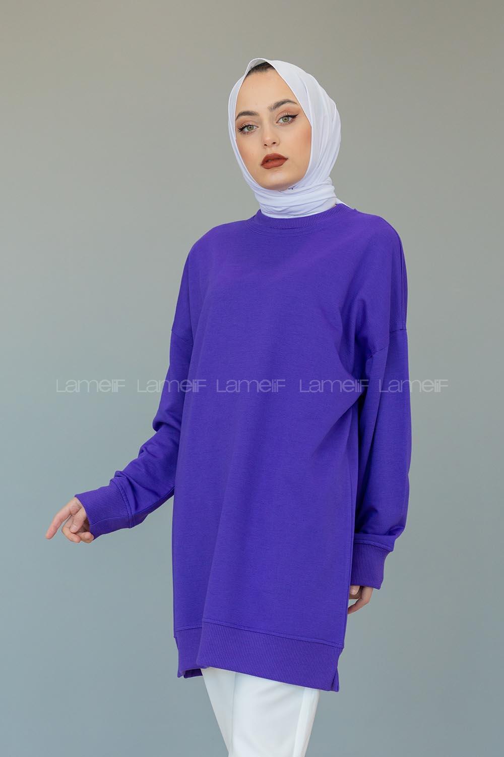 Modalamelifi Düz  Celina Tunik Mor