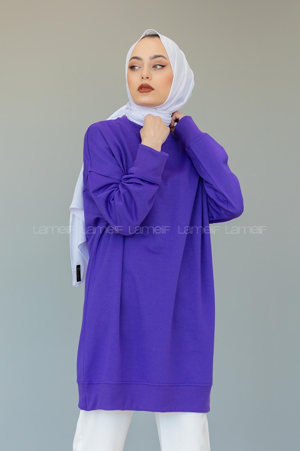 Modalamelifi Düz  Celina Tunik Mor