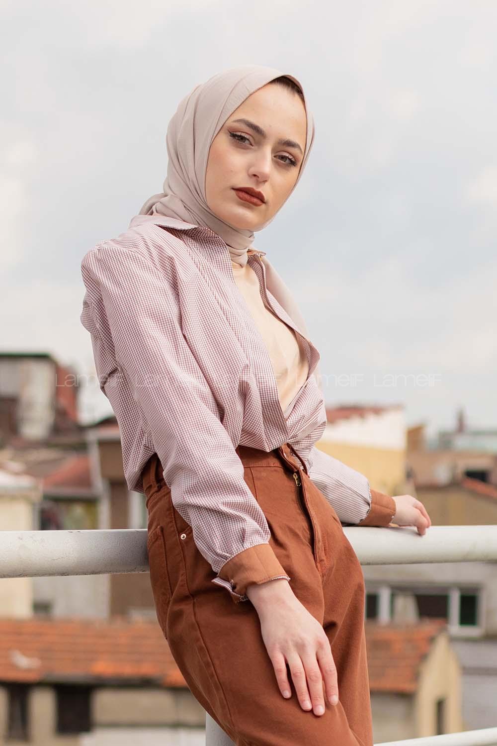 Modalamelif Pötikare Gömlek Kahve