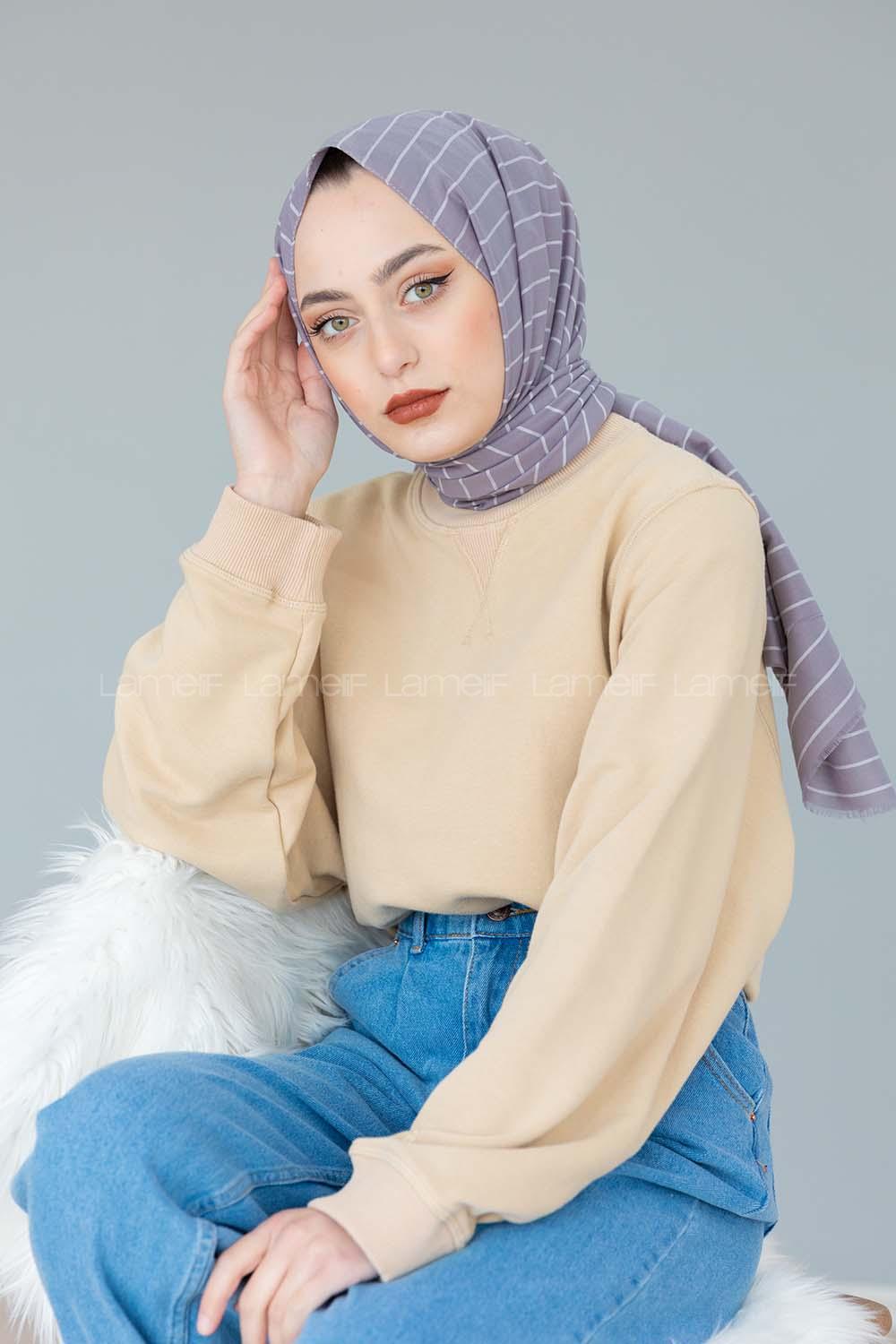 Modalamelif Gri Line Şal