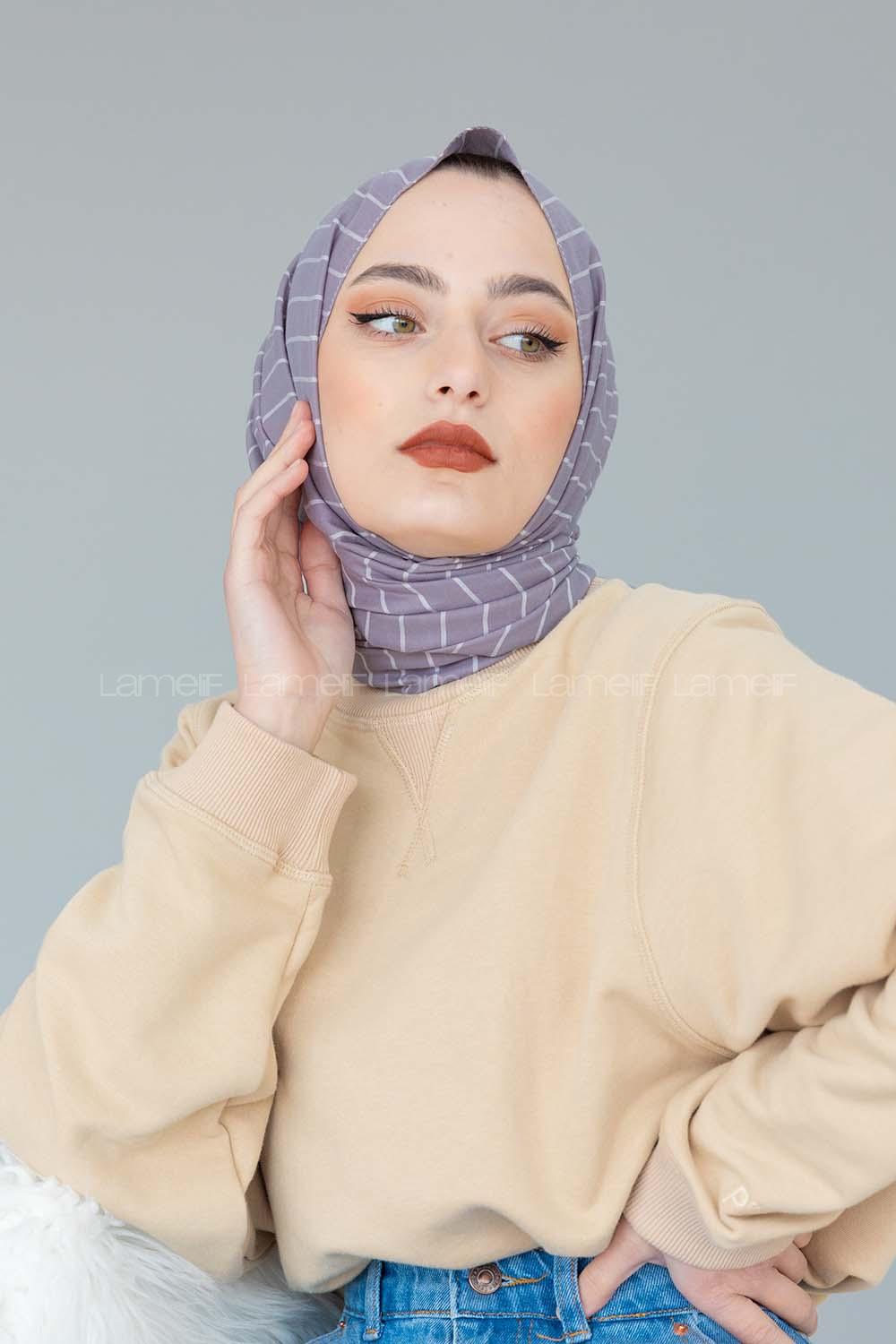 Modalamelif Gri Line Şal