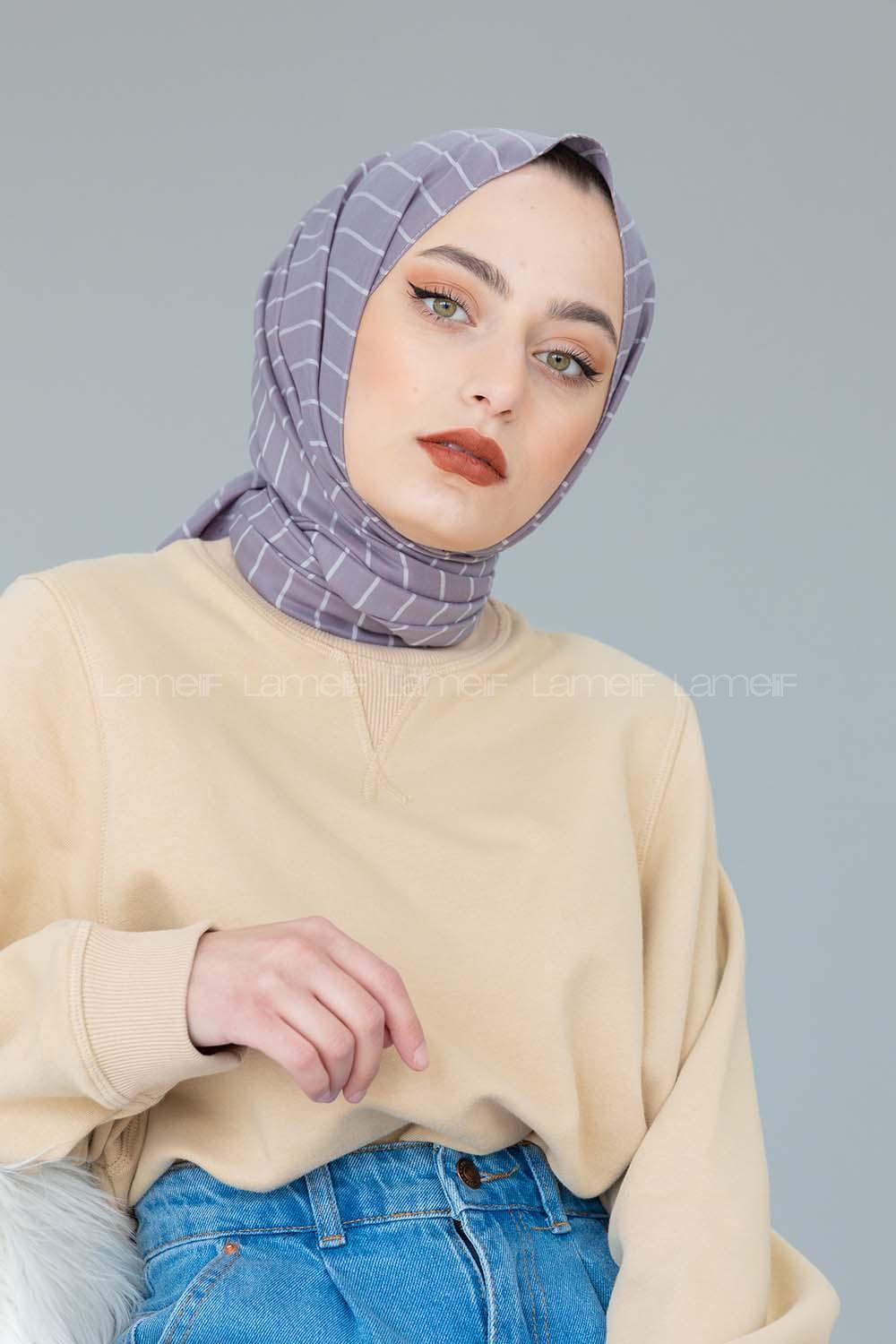 Modalamelif Gri Line Şal