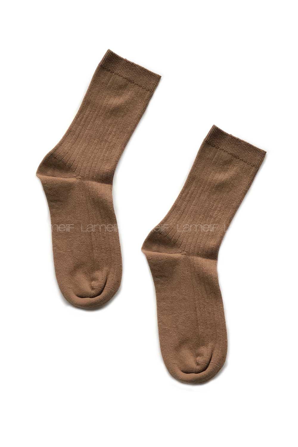 Modalamelif İnce Fitilli Küllü Kahve Çorap