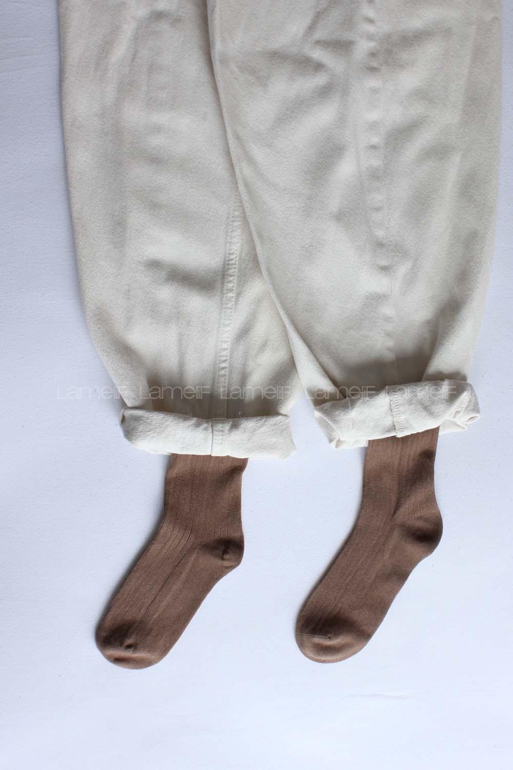 Modalamelif İnce Fitilli Soft Kahve Çorap