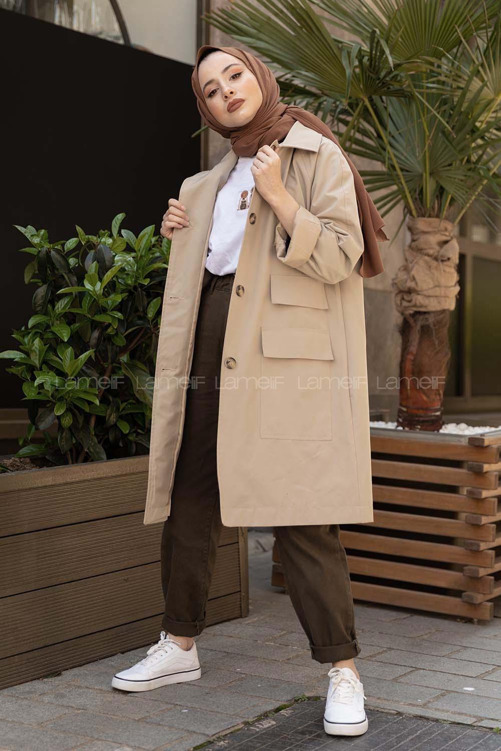 Modalamelif Kapak Cepli Trenç Taş Rengi