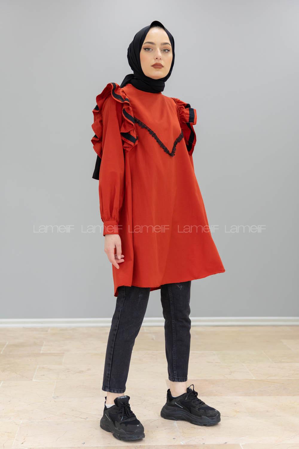 Modalamelif Önü Dantel Detaylı Kiremit