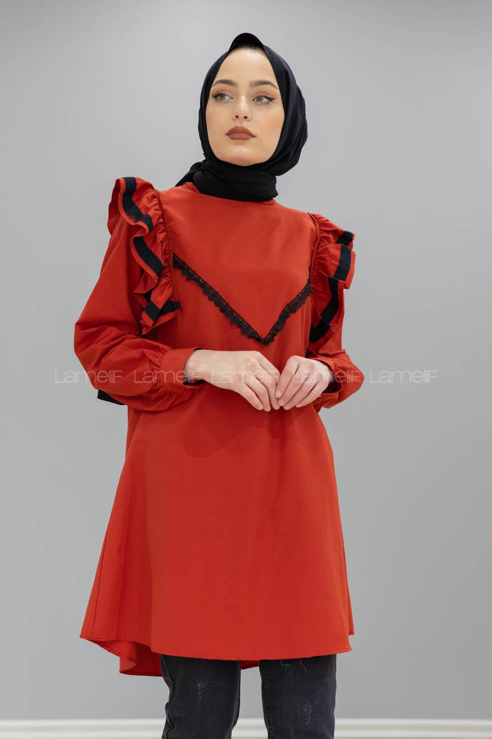 Modalamelif Önü Dantel Detaylı Kiremit