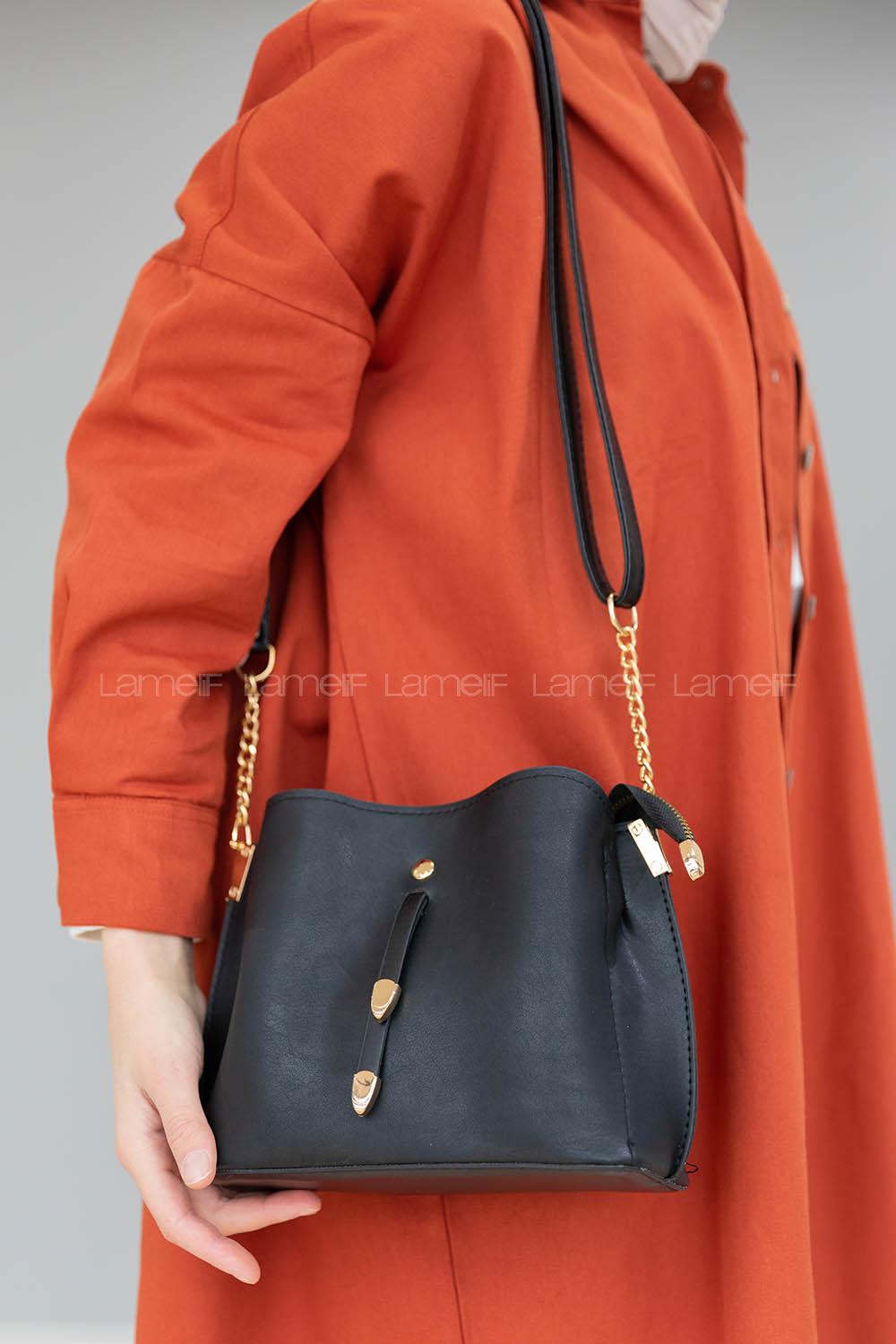 Modalamelif Çapraz Kadın Çanta Oriel Siyah