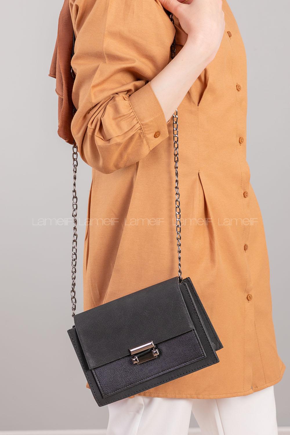 Modalamelif Zincir Askılı Çanta Siyah