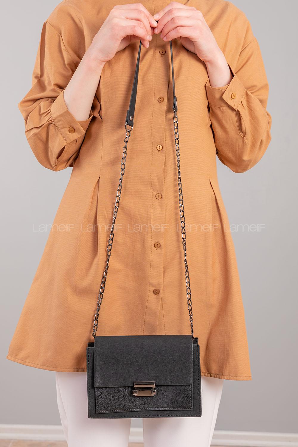 Modalamelif Zincir Askılı Çanta Siyah