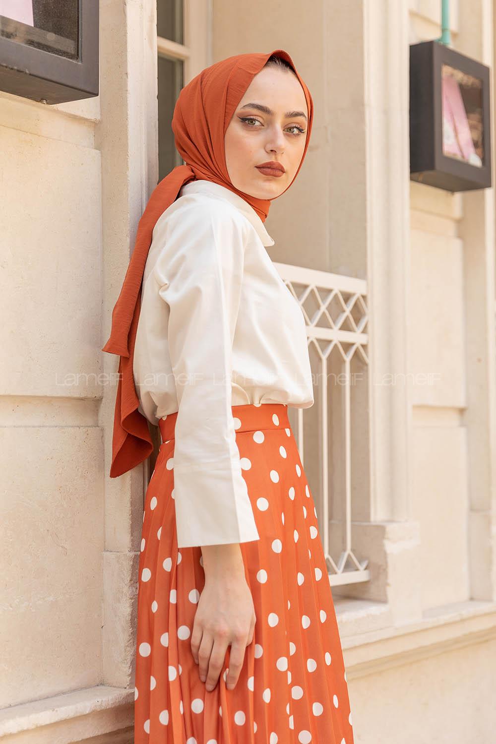 Modalamelif Yarım Balıkçı Yaka Bluz Krem