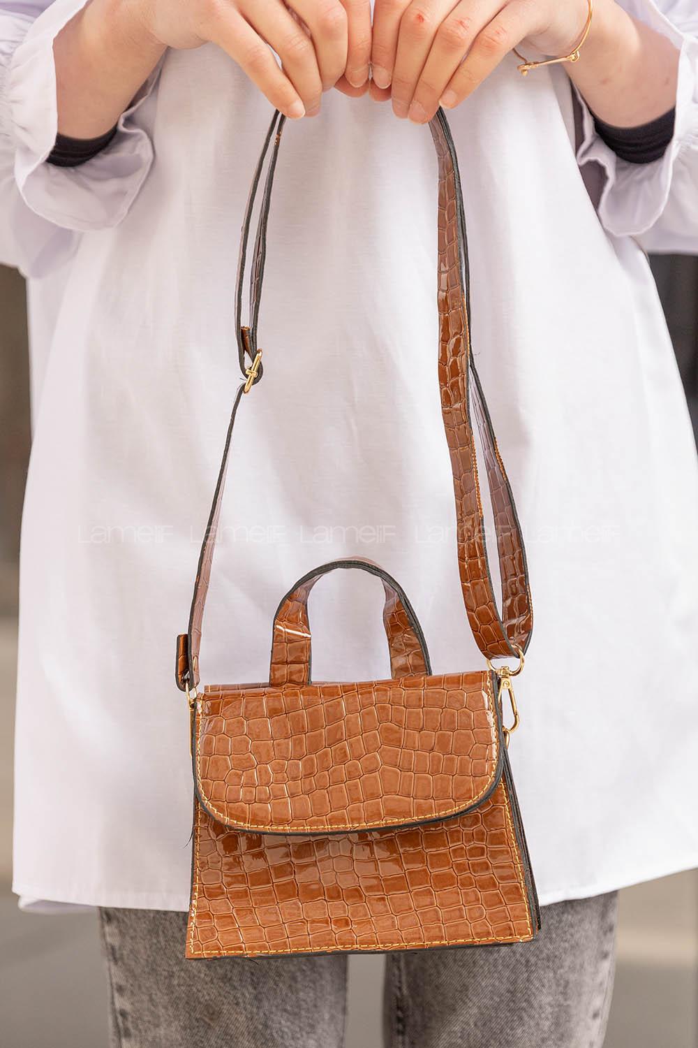 Modalamelif  Desen Rugan Çanta Kahve