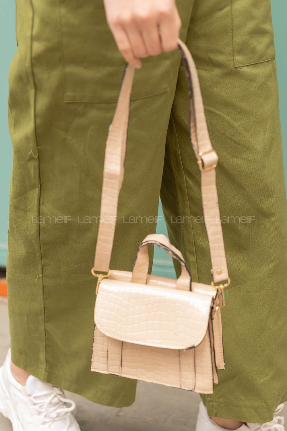 Modalamelif  Desen Rugan Çanta Krem