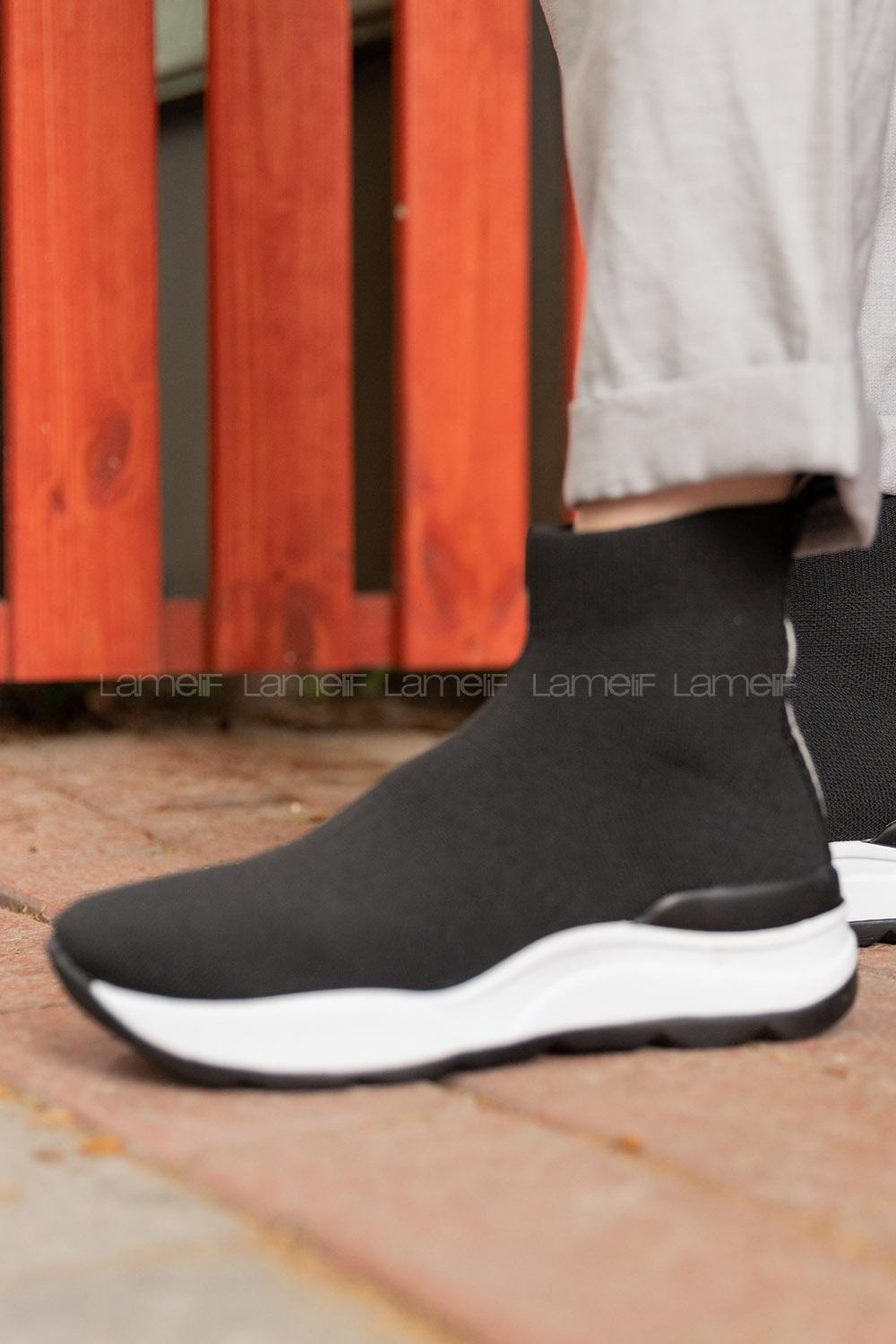 Modalamelif Bilekte Siyah Spor Ayakkabı