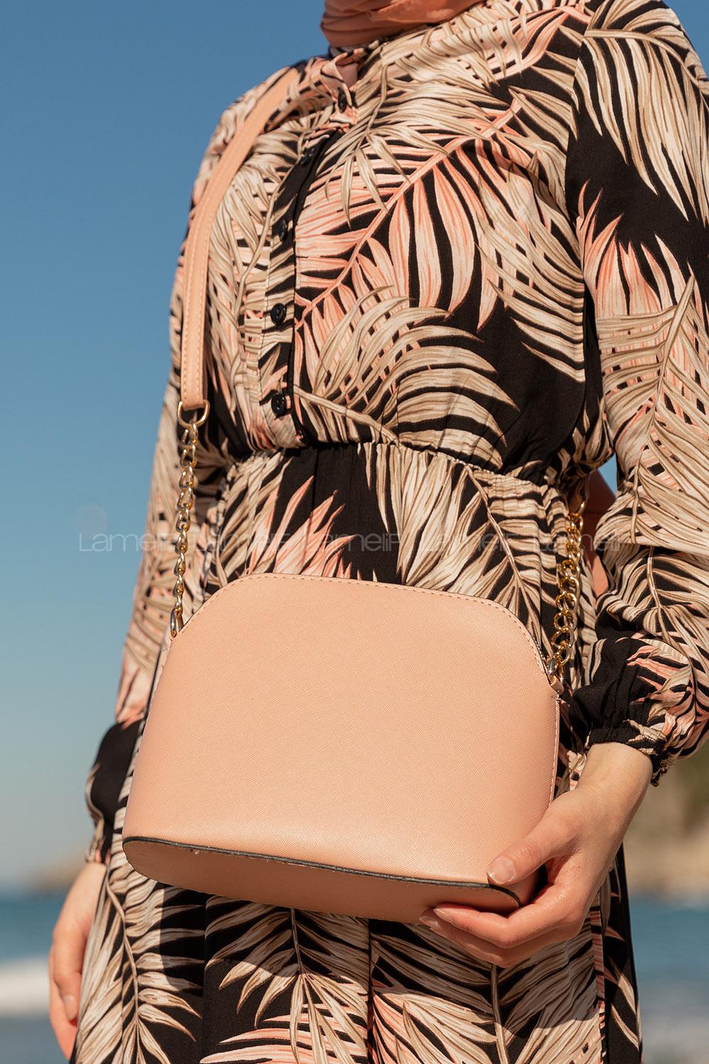 Modalamelif Deri Görünümlü Çanta Pudra