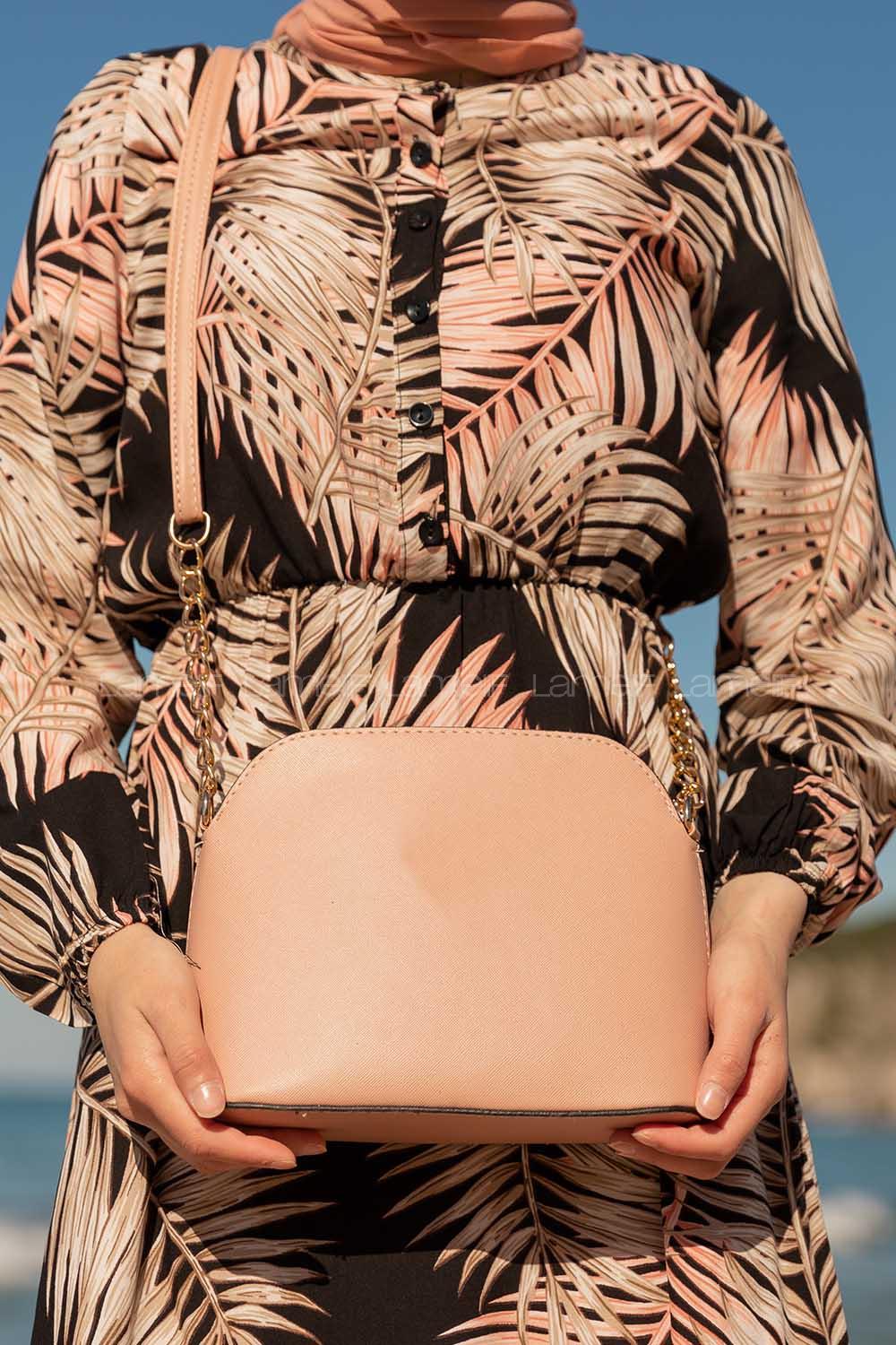 Modalamelif Deri Görünümlü Çanta Pudra