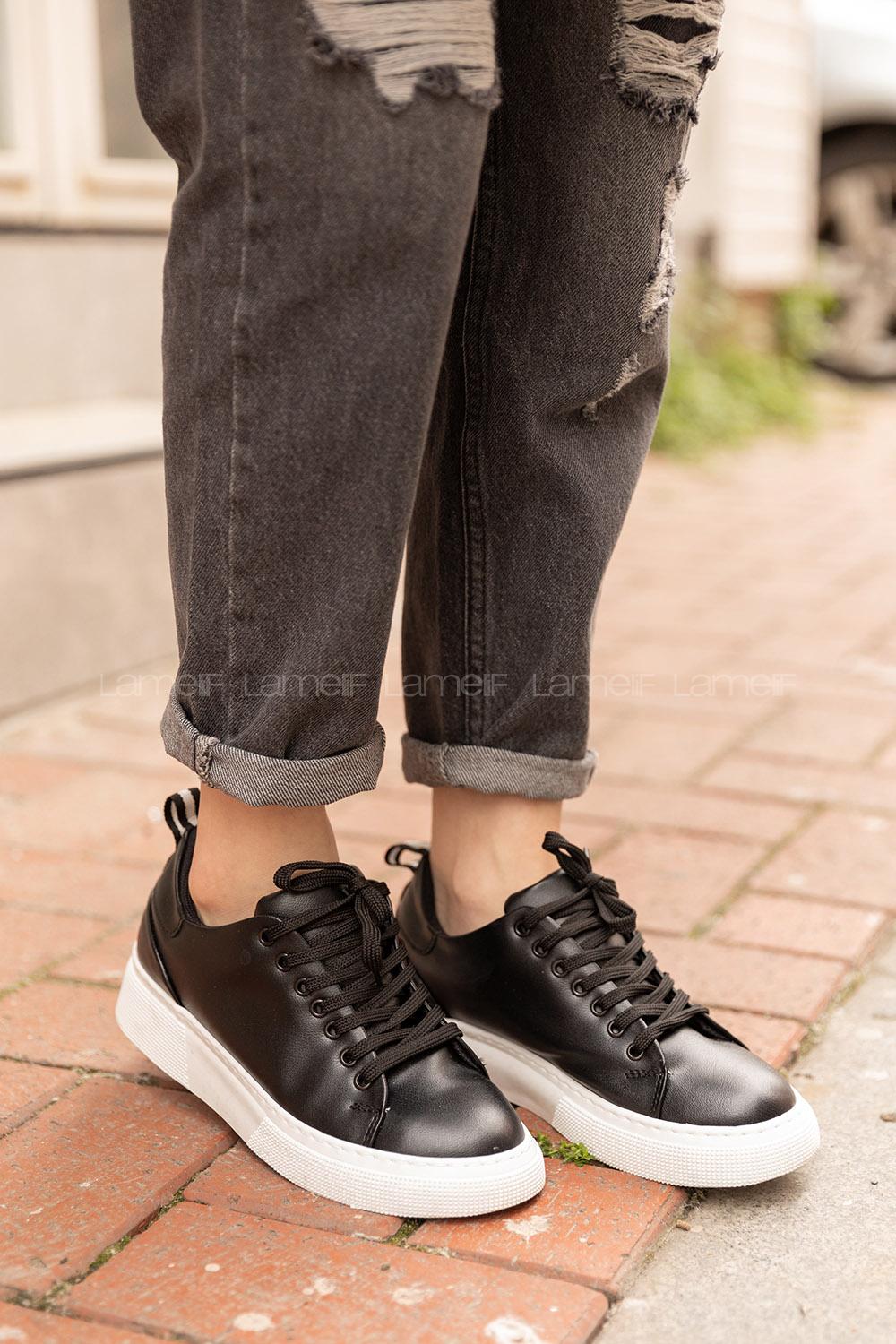 Modalamelif Düz Renk Siyah Spor Ayakkabı