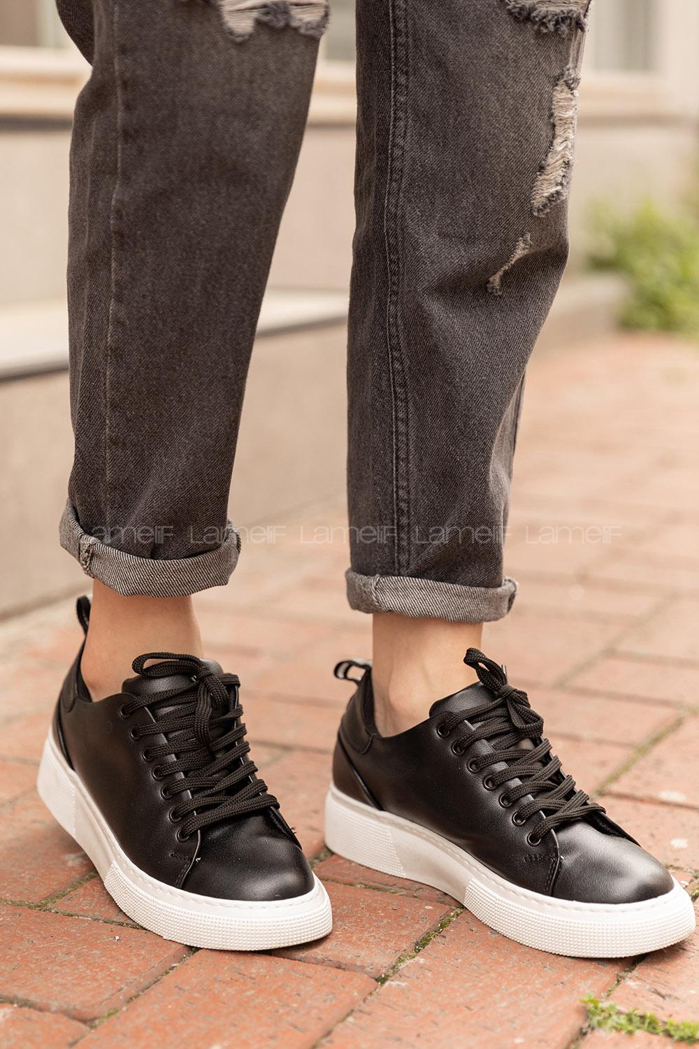 Modalamelif Düz Renk Siyah Spor Ayakkabı