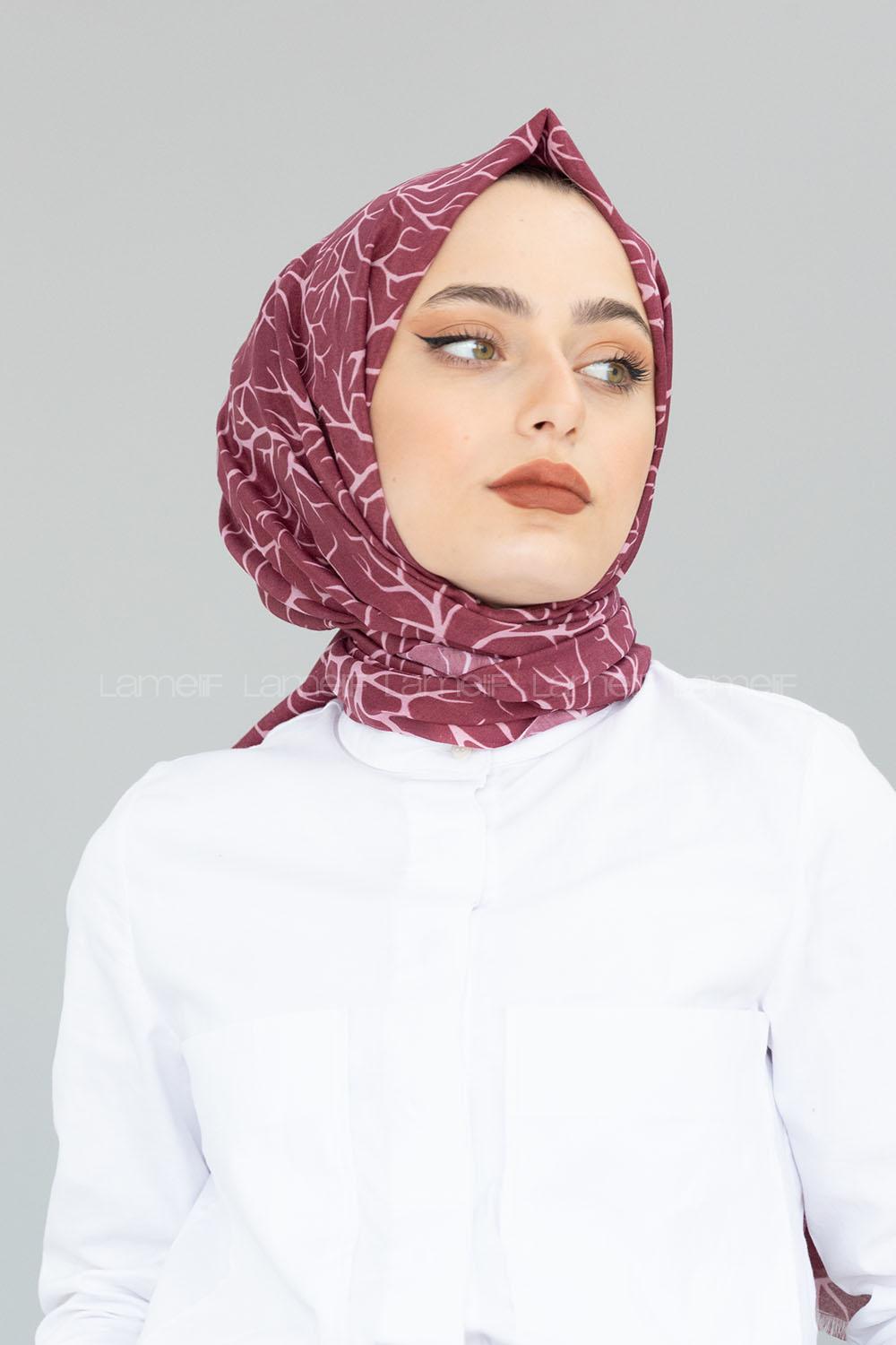 Modalamelif Açık Mor Ağaç Dalı Şal