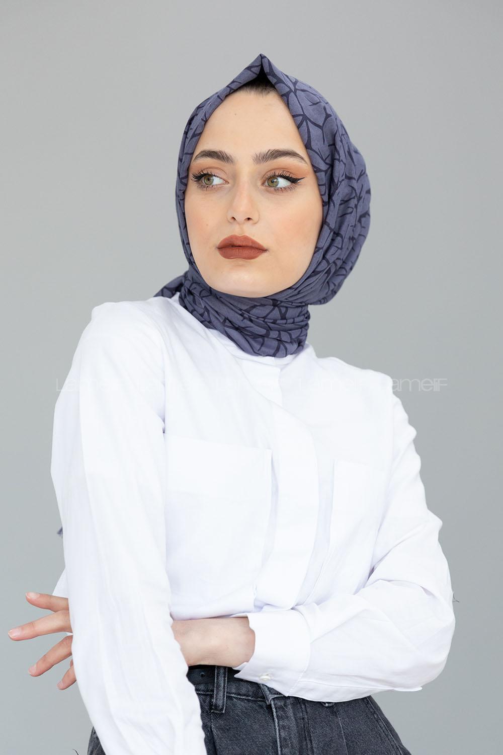 Modalamelif Antrasit Ağaç Dalı Şal