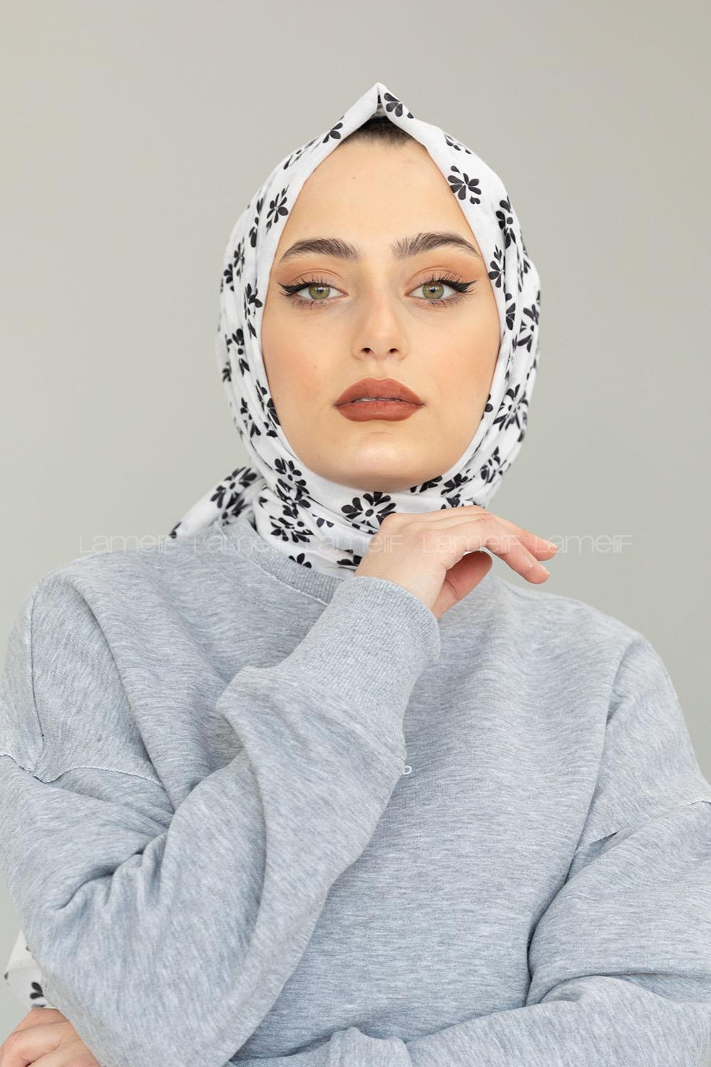 Modalamelif Beyaz Minimalist Şal