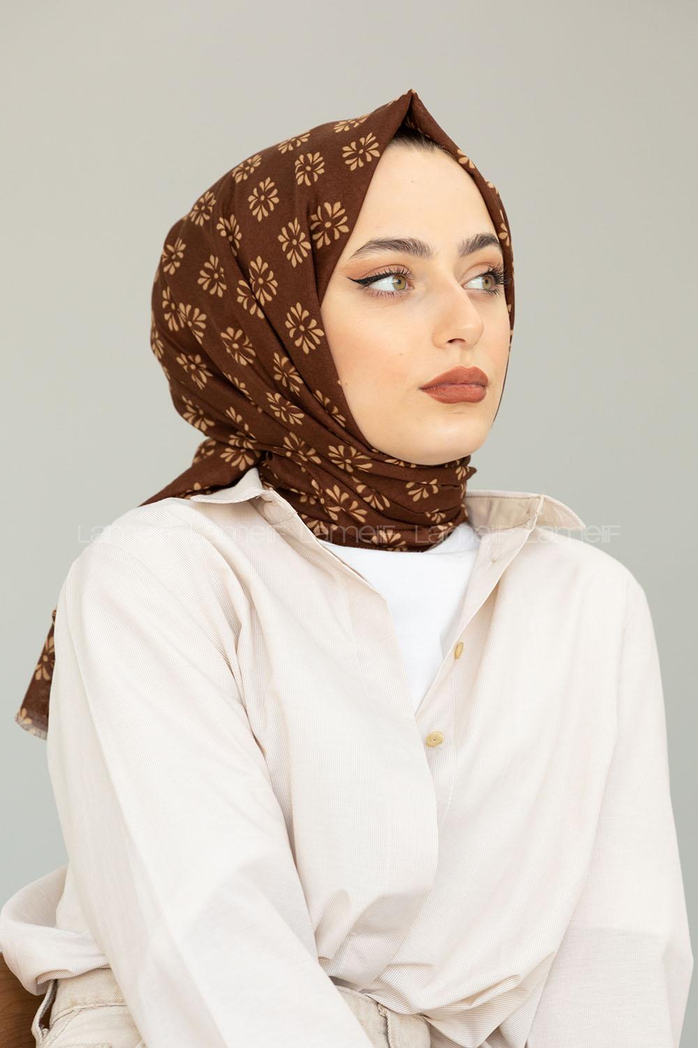 Modalamelif Çikolata Kahve Minimalist Şal