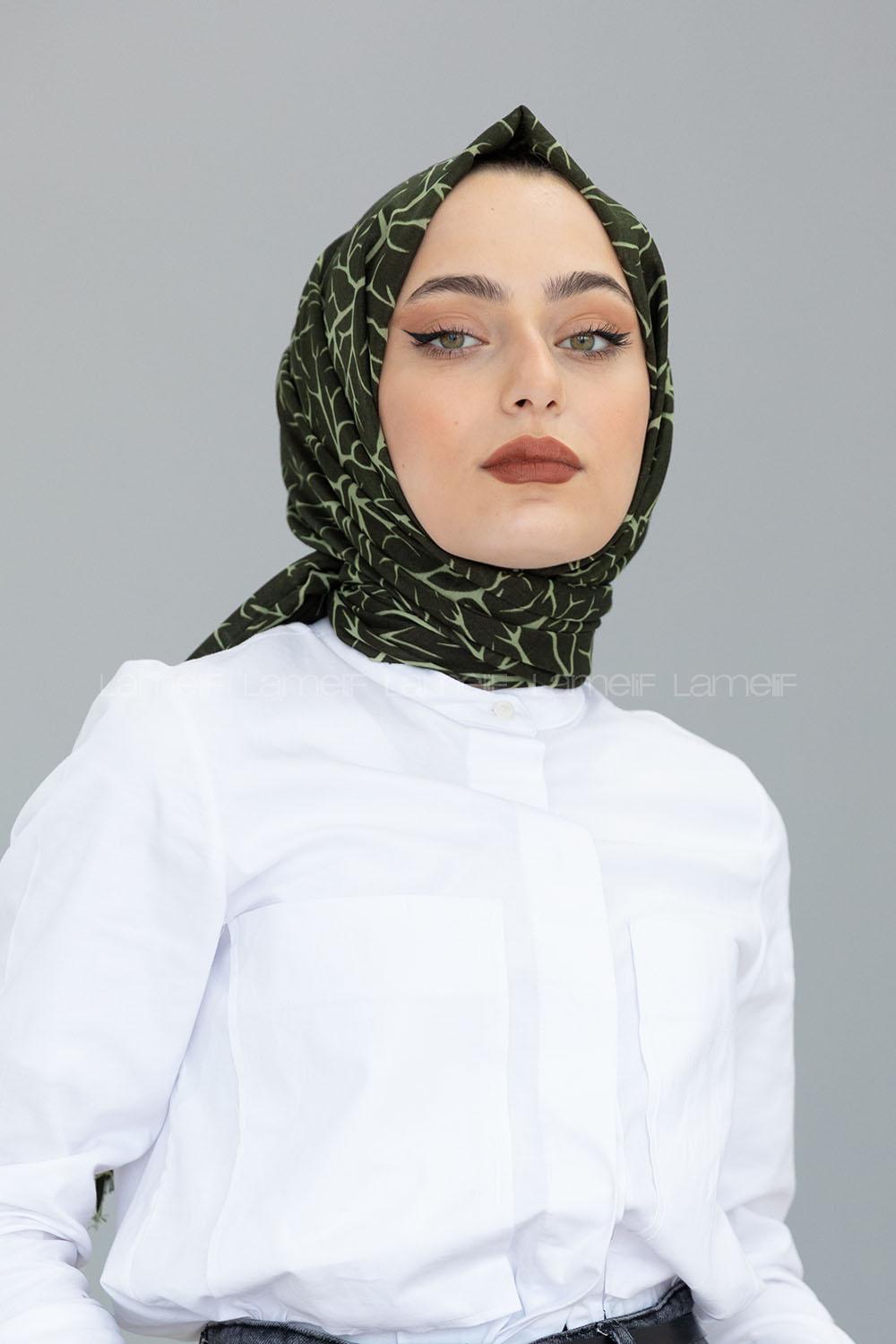 Modalamelif Haki Ağaç Dalı Şal