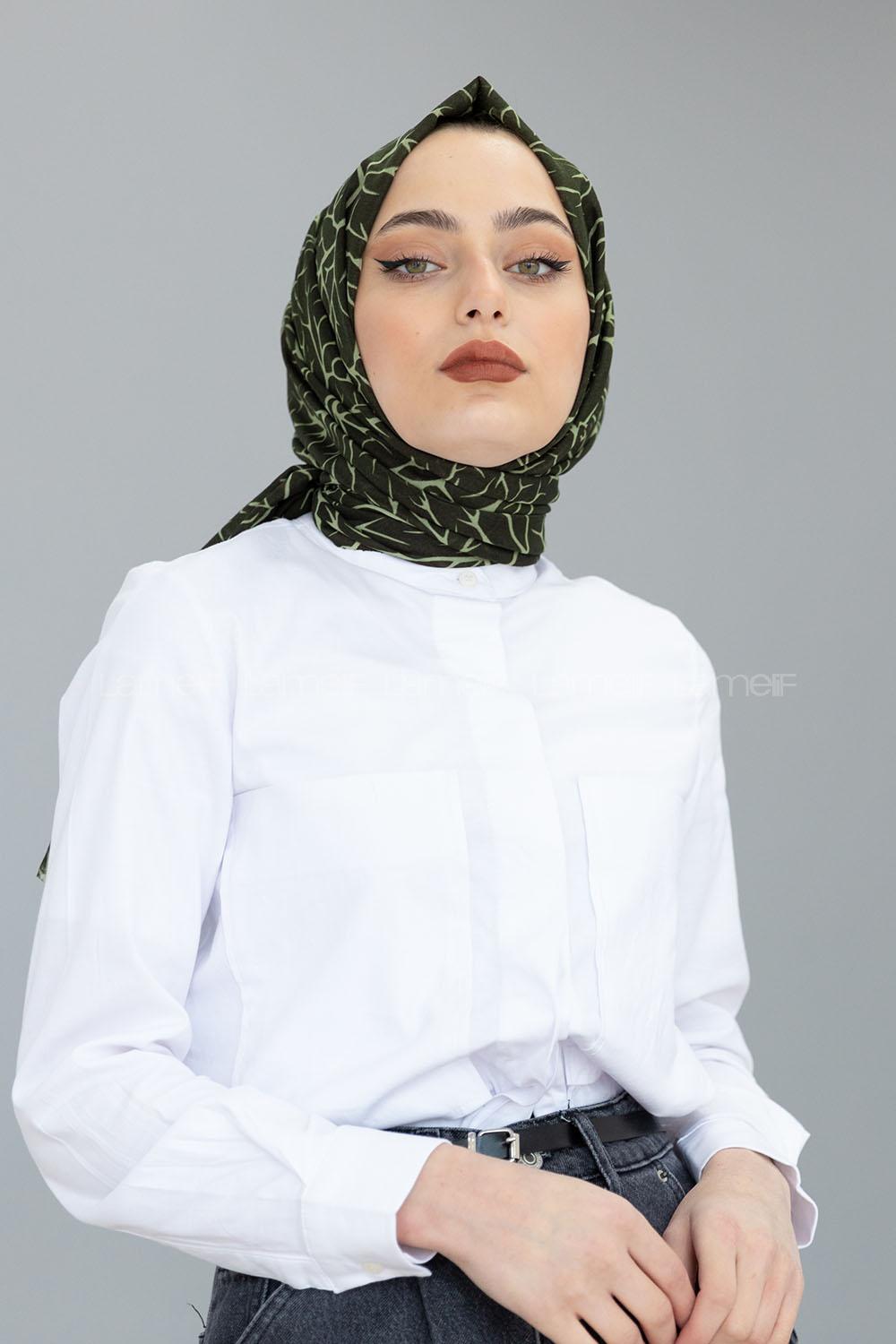 Modalamelif Haki Ağaç Dalı Şal