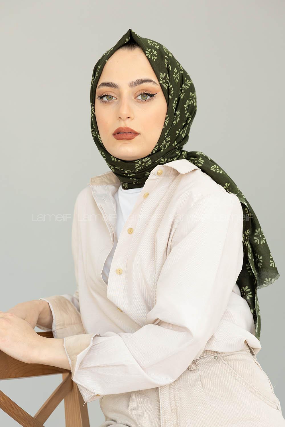 Modalamelif Haki Minimalist Şal