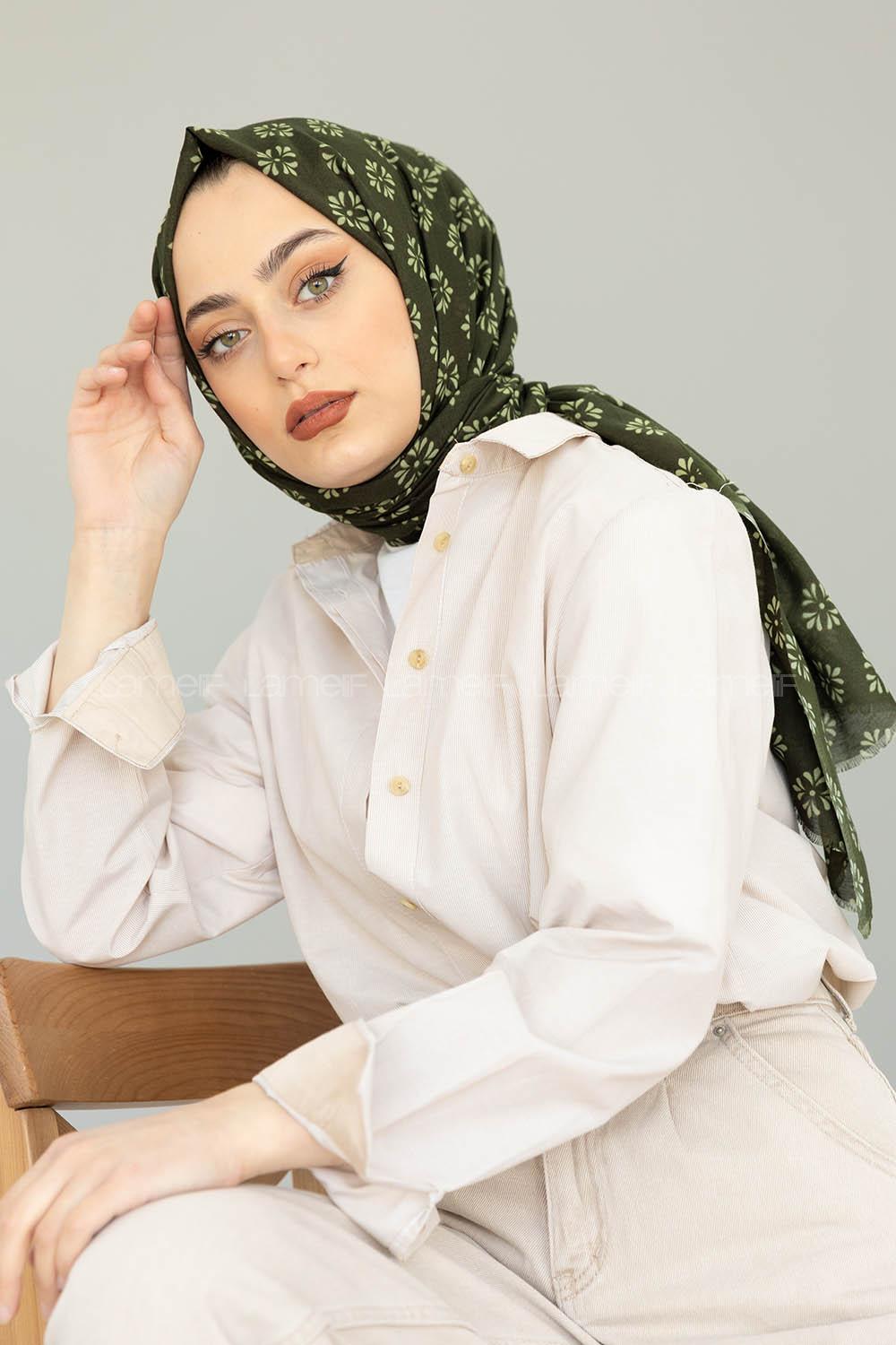 Modalamelif Haki Minimalist Şal