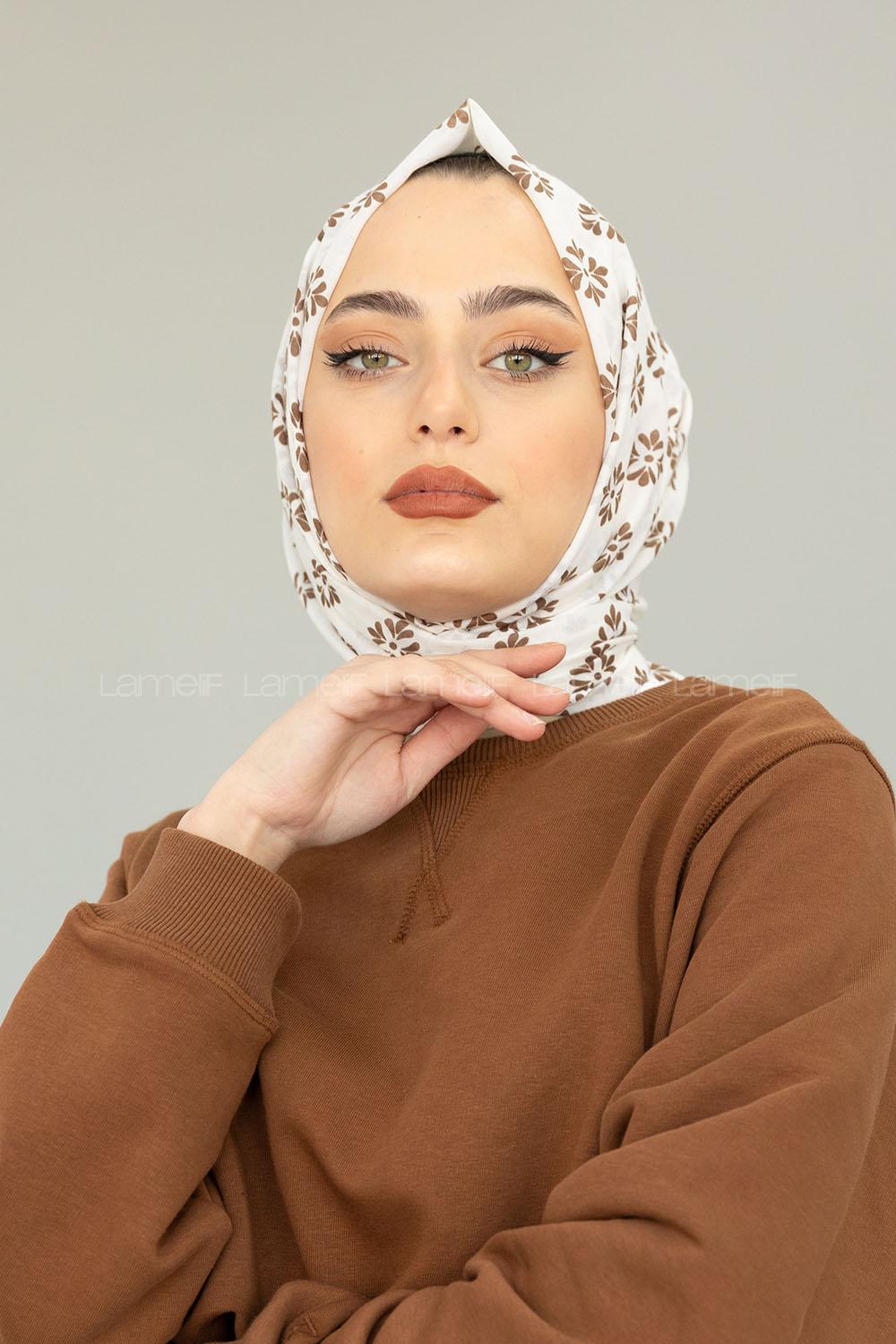 Modalamelif Krem Minimalist Şal