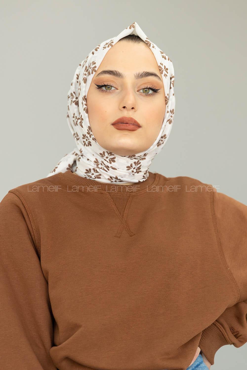 Modalamelif Krem Minimalist Şal