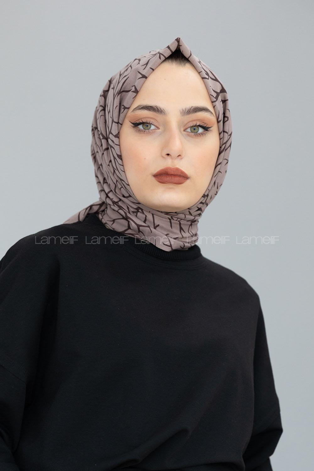 Modalamelif Küllü Kahve Ağaç Dalı Şal